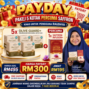 PAKEJ PAYDAY SALE 5 KOTAK FREE 1 SAFFRON